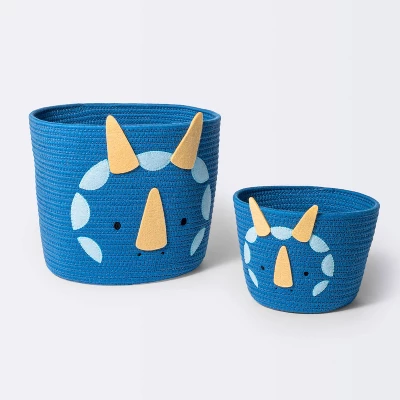 Coiled Rope Medium Round Storage Decorative Basket - Dinosaur - Cloud Island™ 3 Coiled Rope Medium Round Storage Decorative Basket - Dinosaur - Cloud Island™ - Image 3