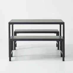 3pc Kids' Metal Outdoor Table Set - Dark Gray - Hearth & Hand™ With Magnolia -Children Peripherals GUEST 07319e56 48b6 4b97 8df5 700409bd74d6