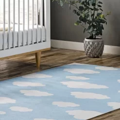 NuLOOM Lilia Machine Washable Kids Cloud Area Rug -Children Peripherals GUEST 075da66c d508 416a 8aaa ddc8486b704c