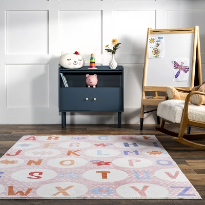 NuLOOM Essi Alphabet Machine Washable Kids Area Rug 7 NuLOOM Essi Alphabet Machine Washable Kids Area Rug - Image 7