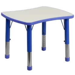 Flash Furniture 21.875"W X 26.625"L Rectangular Plastic Height Adjustable Activity Table -Children Peripherals GUEST 0c52a941 3985 4136 a786 1e0885cce5ad