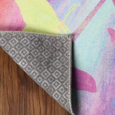 Butterfly Colorful Kids Playroom Nursery Washable Indoor Area Rug By Blue Nile Mills 3 Butterfly Colorful Kids Playroom Nursery Washable Indoor Area Rug By Blue Nile Mills - Image 3