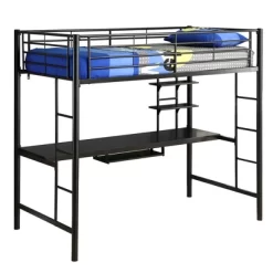 Twin Analise Metal Loft Bed With Wood Desk - Saracina Home -Children Peripherals GUEST 0dfb94d7 0a89 45d0 8ab0 175f06b1ee3d