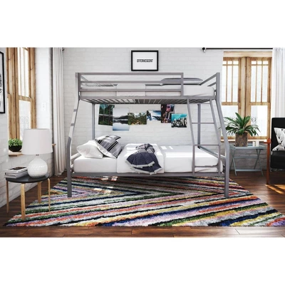 Twin Over Full Maxwell Metal Bunk Bed Gray - Novogratz 4 Twin Over Full Maxwell Metal Bunk Bed Gray - Novogratz - Image 4