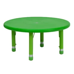 Flash Furniture 33" Round Plastic Height Adjustable Activity Table -Children Peripherals GUEST 10cca98e 8a74 4a19 8c9c 49c3b90abe91