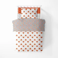 Bacati - Playful Fox Orange Gray 4 Pc Toddler Bedding Set 8 Bacati - Playful Fox Orange Gray 4 Pc Toddler Bedding Set -Children Peripherals GUEST 10efac0e 2d23 4789 b03a 431bd275d86a
