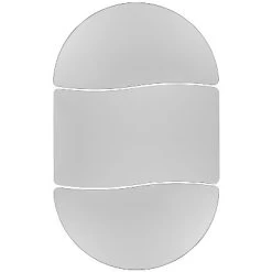 Flash Furniture 3 Piece 76" Oval Wave Flexible Grey Thermal Laminate Activity Table Set - Standard Height Adjustable Legs -Children Peripherals GUEST 114f58f7 e57f 4107 b1ed 49e8498d6930