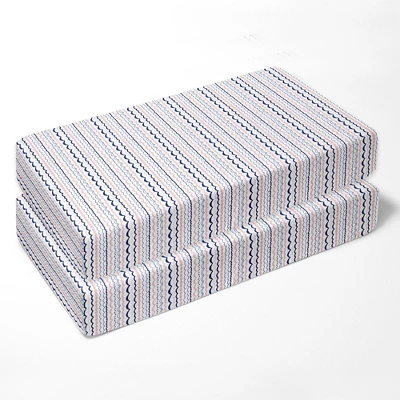 Bacati - Olivia Coral Navy 10 Pc Girls Crib Bedding Set With 2 Crib Fitted Sheets 10 Bacati - Olivia Coral Navy 10 Pc Girls Crib Bedding Set With 2 Crib Fitted Sheets - Image 10