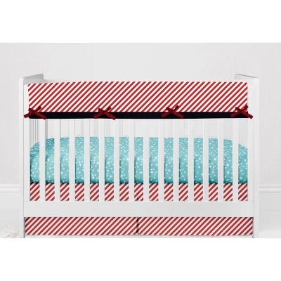 Bacati - Airspace Aqua Navy Green Red 10 Pc Crib Bedding Set With Long Rail Guard Cover 7 Bacati - Airspace Aqua Navy Green Red 10 Pc Crib Bedding Set With Long Rail Guard Cover - Image 7