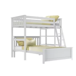 Max & Lily L-Shaped Twin Over Full Bunk Bed With Bookcase -Children Peripherals GUEST 17407c06 5a61 4e0c bd8f e11011110c22