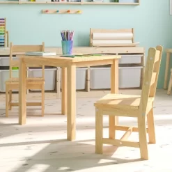 Flash Furniture Kids Solid Hardwood Table And Chair Set For Playroom, Bedroom, Kitchen - 3 Piece Set 22 Flash Furniture Kids Solid Hardwood Table And Chair Set For Playroom, Bedroom, Kitchen - 3 Piece Set -Children Peripherals GUEST 1882cf28 c7a1 4042 ba69 bfdae0177e8d 1
