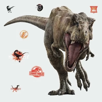 Jurassic World 2 T Rex Giant Wall Decal - RoomMates 1 Jurassic World 2 T Rex Giant Wall Decal - RoomMates