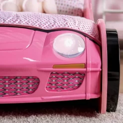 Twin Naglin Racing Car Bed With Led Headlight Pink - HOMES: Inside + Out -Children Peripherals GUEST 191dacaa 9e3c 4180 befd 1ac3e0e39890