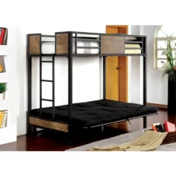 Twin Navii Kids' Bunk Bed Futon Black - HOMES: Inside + Out -Children Peripherals GUEST 1d21231f 7477 4722 bcca a0b44edfe712
