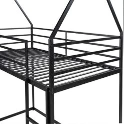 Twin Over Twin House Bunk Bed With Ladder And Slide - ModernLuxe 16 Twin Over Twin House Bunk Bed With Ladder And Slide - ModernLuxe -Children Peripherals GUEST 1db80995 d468 487f a460 fec5bd6117a5