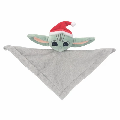Lambs & Ivy Star Wars Baby Yoda Holiday/Christmas Security Blanket - Lovey & Door Pillow Gift Set - 2pc 3 Lambs & Ivy Star Wars Baby Yoda Holiday/Christmas Security Blanket - Lovey & Door Pillow Gift Set - 2pc - Image 3