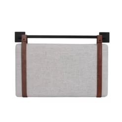 Harlow Headboard Sand Gray Fabric Vintage Brown - Nathan James -Children Peripherals GUEST 1f5ee141 da10 4814 8726 04d353230a36