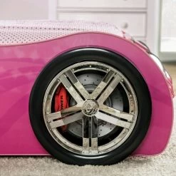 Twin Naglin Racing Car Bed With Led Headlight Pink - HOMES: Inside + Out -Children Peripherals GUEST 20c930d8 24fe 4360 bc40 8e84c2214f43