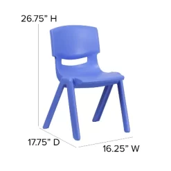 Flash Furniture 4 Pack Blue Plastic Stackable School Chair With 15.5'' Seat Height 11 Flash Furniture 4 Pack Blue Plastic Stackable School Chair With 15.5'' Seat Height -Children Peripherals GUEST 22273ccc dc2f 4268 934d 92145e353b98