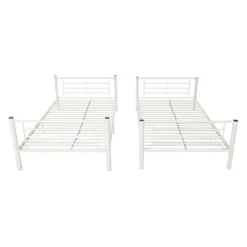 Twin Over Twin Analise Metal Bunk Bed - Saracina Home -Children Peripherals GUEST 235c2232 ede8 41be 8ee1 64e5065a22ec
