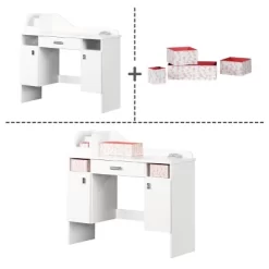 Tiara Makeup Desk Pure White - South Shore -Children Peripherals GUEST 249ae5a3 678d 4797 9b87 e6d76cd63852
