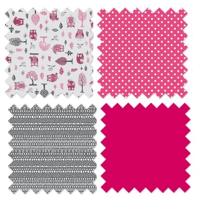 Bacati - Owls In The Woods Pink Fuschia Gray 4 Pc Toddler Bedding Set 7 Bacati - Owls In The Woods Pink Fuschia Gray 4 Pc Toddler Bedding Set - Image 7