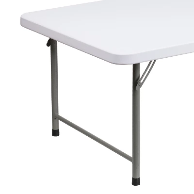 Emma And Oliver 4.93-Foot Kid's Granite White Plastic Folding Activity Table - Play Table 4 Emma And Oliver 4.93-Foot Kid's Granite White Plastic Folding Activity Table - Play Table - Image 4