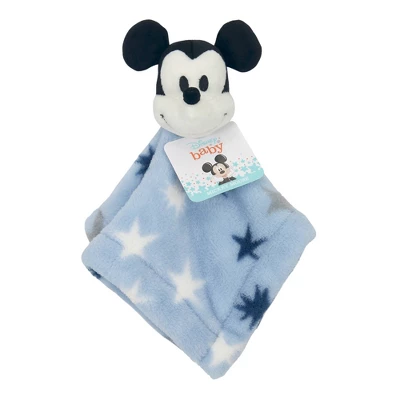 Lambs & Ivy Disney Baby Mickey Mouse Plush Security Blanket - Blue 3 Lambs & Ivy Disney Baby Mickey Mouse Plush Security Blanket - Blue - Image 3