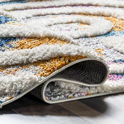 NuLOOM Ava Colorful Maze Kids Tassel Area Rug 3 NuLOOM Ava Colorful Maze Kids Tassel Area Rug - Image 3