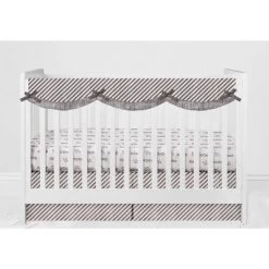Bacati - Love Aztec Design/Print Gray/Silver 6 Pc Crib Bedding Set With Long Rail Guard Cover 18 Bacati - Love Aztec Design/Print Gray/Silver 6 Pc Crib Bedding Set With Long Rail Guard Cover -Children Peripherals GUEST 289110bb 8771 4ea7 9586 74d12952a21b