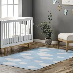 NuLOOM Lilia Machine Washable Kids Cloud Area Rug