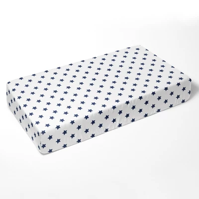 Bacati - Stars Navy Muslin 100 Percent Cotton Universal Baby US Standard Crib Or Toddler Bed Fitted Sheet 1 Bacati - Stars Navy Muslin 100 Percent Cotton Universal Baby US Standard Crib Or Toddler Bed Fitted Sheet
