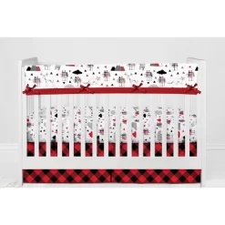 Bacati - Lumberjack Red Black Gray 6 Pc Crib Bedding Set With Long Rail Guard Cover 16 Bacati - Lumberjack Red Black Gray 6 Pc Crib Bedding Set With Long Rail Guard Cover -Children Peripherals GUEST 2a259fbc a54a 42c4 b950 d7234afb8af5
