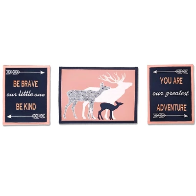 Bacati - Olivia Coral Navy 10 Pc Girls Crib Bedding Set With 2 Crib Fitted Sheets 8 Bacati - Olivia Coral Navy 10 Pc Girls Crib Bedding Set With 2 Crib Fitted Sheets - Image 8