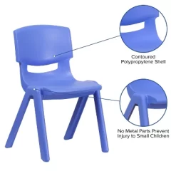 Emma And Oliver 5 Pack Plastic Stackable School Chair With 13.25" Seat Height -Children Peripherals GUEST 2ebf3252 a2a9 45d7 9bce eede4cf83a92