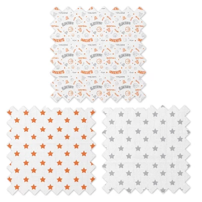 Bacati - Basketball Orange/Gray Muslin 4 Pc Toddler Bedding Set 7 Bacati - Basketball Orange/Gray Muslin 4 Pc Toddler Bedding Set - Image 7