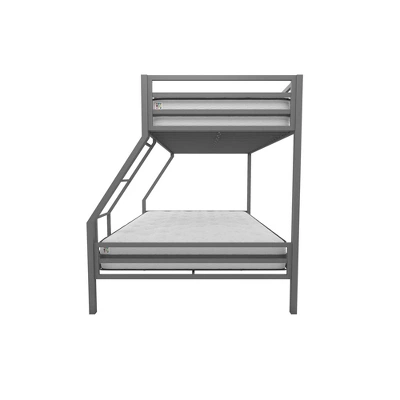 Twin Over Full Maxwell Metal Bunk Bed Gray - Novogratz 6 Twin Over Full Maxwell Metal Bunk Bed Gray - Novogratz - Image 6