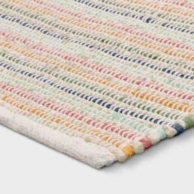 27"x45" Striped Ribbed Accent Kids' Rug - Pillowfort™ 2 27"x45" Striped Ribbed Accent Kids' Rug - Pillowfort™ - Image 2