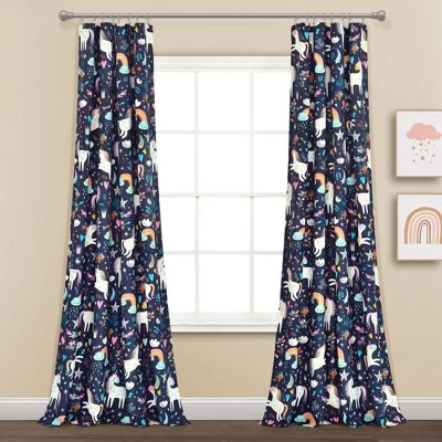 84"x52" Set Of 2 Unicorn Heart Window Curtain Panels - Lush Décor 5 84"x52" Set Of 2 Unicorn Heart Window Curtain Panels - Lush Décor - Image 5