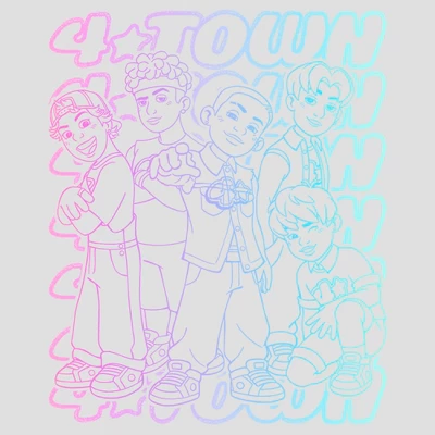 Women's Turning Red 4*Town Neon Stack Racerback Tank Top 1 Women's Turning Red 4*Town Neon Stack Racerback Tank Top