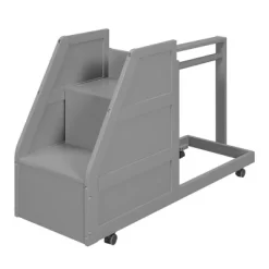 Full Size Functional Loft Bed With Cabinets And Drawers, Hanging Clothes At The Back Of The Staircase-ModernLuxe -Children Peripherals GUEST 3605eff7 0036 4348 b6cd a87ebbe2a1f6