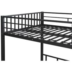 Twin Over Twin Metal Triple Bunk Bed With Ladder-ModernLuxe -Children Peripherals GUEST 38b087df 9004 45c6 815e 3a1b39fd4d6d