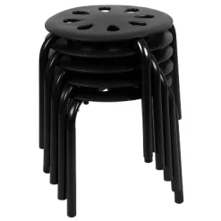 Flash Furniture Plastic Nesting Stack Stools, 11.5"Height (5 Pack) -Children Peripherals GUEST 38ff915d de82 47e5 a5cb ff9d12dd1103