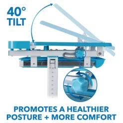 Mount-It! Kids Desk And Chair Set | Height Adjustable Ergonomic Children's School Workstation With Storage Drawer | Blue -Children Peripherals GUEST 392dd2ed 93e7 494b 915b 94eac0d14014