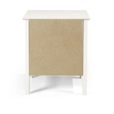 Weston Nightstand White - Alaterre Furniture 2 Weston Nightstand White - Alaterre Furniture - Image 2