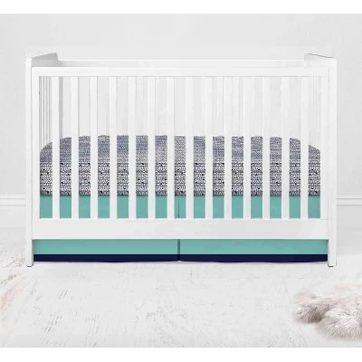 Bacati - Noah Mint Navy 4 Pc Crib Bedding Set With Diaper Caddy 4 Bacati - Noah Mint Navy 4 Pc Crib Bedding Set With Diaper Caddy - Image 4