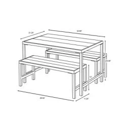 3pc Kids' Metal Outdoor Table Set - Dark Gray - Hearth & Hand™ With Magnolia -Children Peripherals GUEST 3b362172 1f8b 45d0 ad76 10781f31a5d5