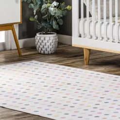 NuLOOM Larissa Machine Washable Kids Polka Dot Area Rug -Children Peripherals GUEST 3bbbec2d 1c27 4e79 a7d9 ae33df1f0537