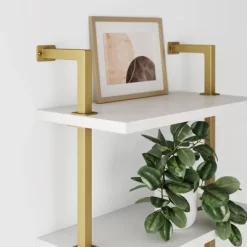 Theo Floating Shelf Gold/White - Nathan James -Children Peripherals GUEST 3c55db61 c6f4 4fb2 bf58 1b9208e7c57c
