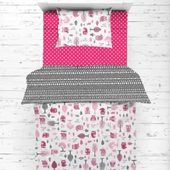 Bacati - Owls In The Woods Pink Fuschia Gray 4 Pc Toddler Bedding Set 11 Bacati - Owls In The Woods Pink Fuschia Gray 4 Pc Toddler Bedding Set -Children Peripherals GUEST 3df87926 33fb 4cb1 94d1 fcb2309f9e91